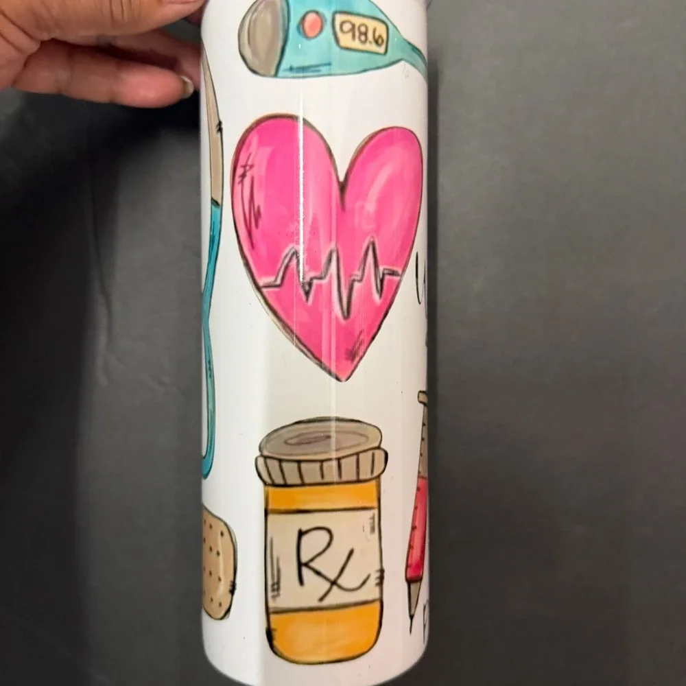 Nurse Proverbs 31:13 Skinny Tumbler 20oz Stainless Steel Travel Mug Medical Gift